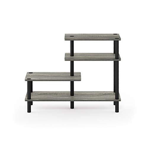 3-Tier Side Display Rack, French Oak Grey/Black