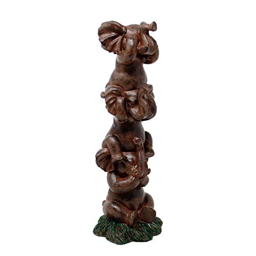 See Hear Speak No Evil Statue 9" Tall Jungle Safari Wildlife Elephants Figurine