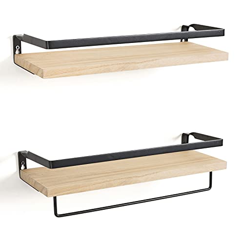 Set of 2 -Floating Storage Shelves Wall Mounted