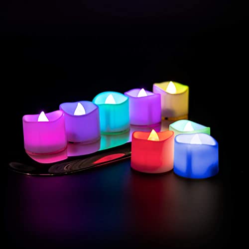 Pack of 24 LED Flameless Tea Lights w/ Batteries