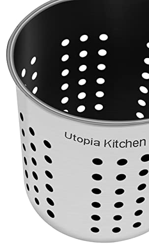 Stainless Steel Cooking Utensil Holder 5 x 5.3 Inches