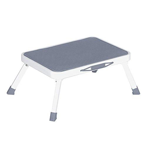 Step Stool for Adult, Portable Folding Metal, 6.8"(H),Max Load 330 lbs