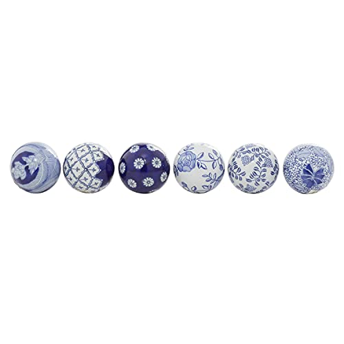Ceramic Orbs & Vase Filler w/ Assorted Patterns, Set of 6