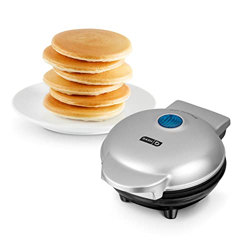 Mini Round Electric Griddle Machine for Individual Pancakes, Cookies, Eggs w/ Recipe Book