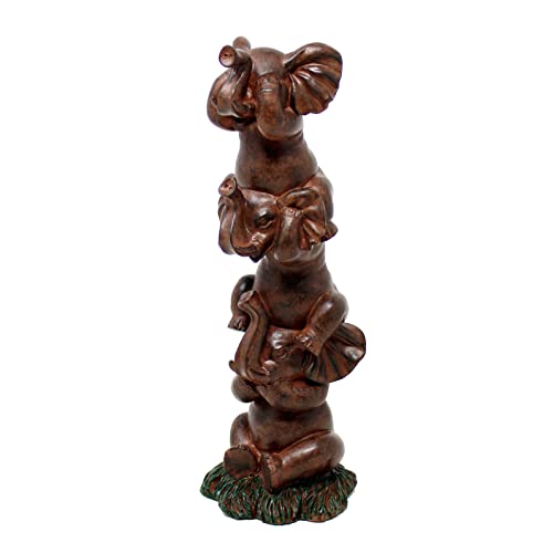 See Hear Speak No Evil Statue 9" Tall Jungle Safari Wildlife Elephants Figurine