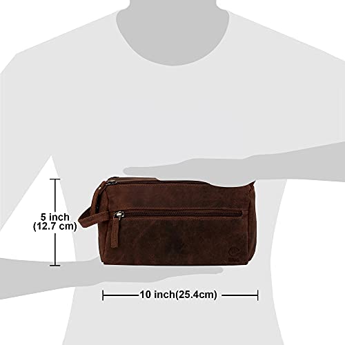 Leather Toiletry Bag - Hygiene Organizer Travel Kit