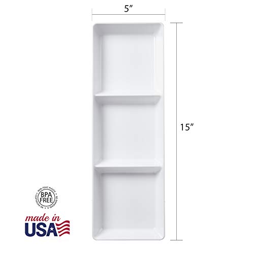 Plastic 34 -Section Serving Tray- White