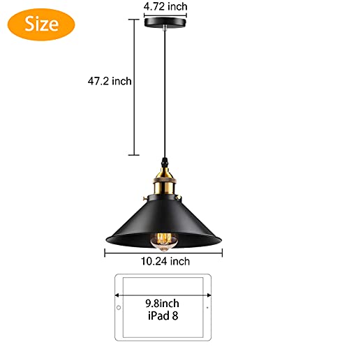 Vintage Industrial Pendant Light E26 E27 Base Fixture- 3 Pack