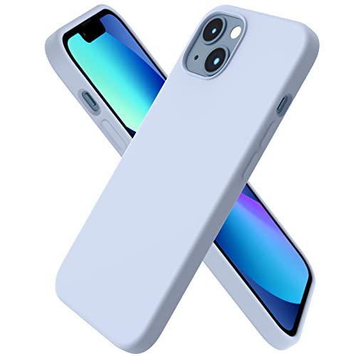Compatible with iPhone 13 Case 6.1, Slim Liquid Silicone 3 Layers Full Covered Soft Gel Rubber Case Cover