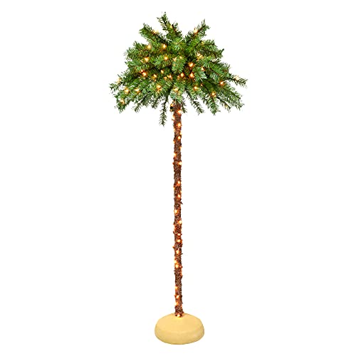 Christmas Pre-Lit Artificial Palm Tree with 150 UL-Listed Clear Lights