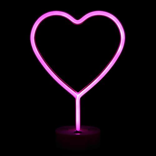 Neon Heart Light LED Signs Night Light Room Decoration