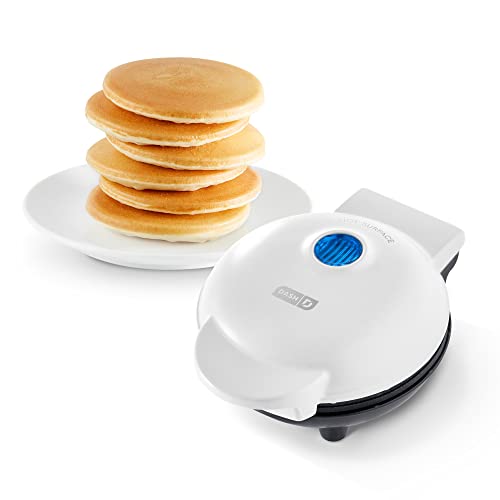 Mini Round Electric Griddle Machine for Individual Pancakes, Cookies, Eggs w/ Recipe Book