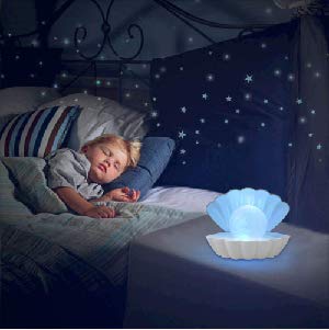 Shell Pearl Beach Themed Night Light, 8 Colors Changing