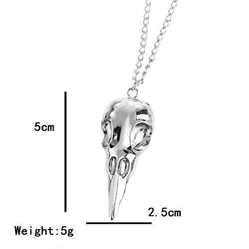 Punk Hip Hop Metal Crow Skull Necklace. For Men/Women