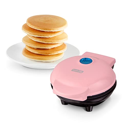 Mini Round Electric Griddle Machine for Individual Pancakes, Cookies, Eggs w/ Recipe Book