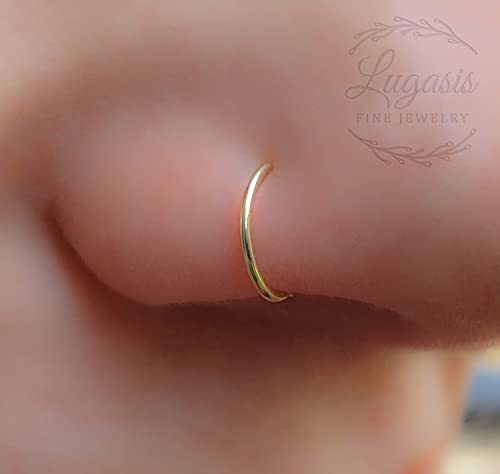 Tiny Nose Ring Hoop 20 G Nose Piercings Hoop - 14K Gold Filled Nose Piercings hoop