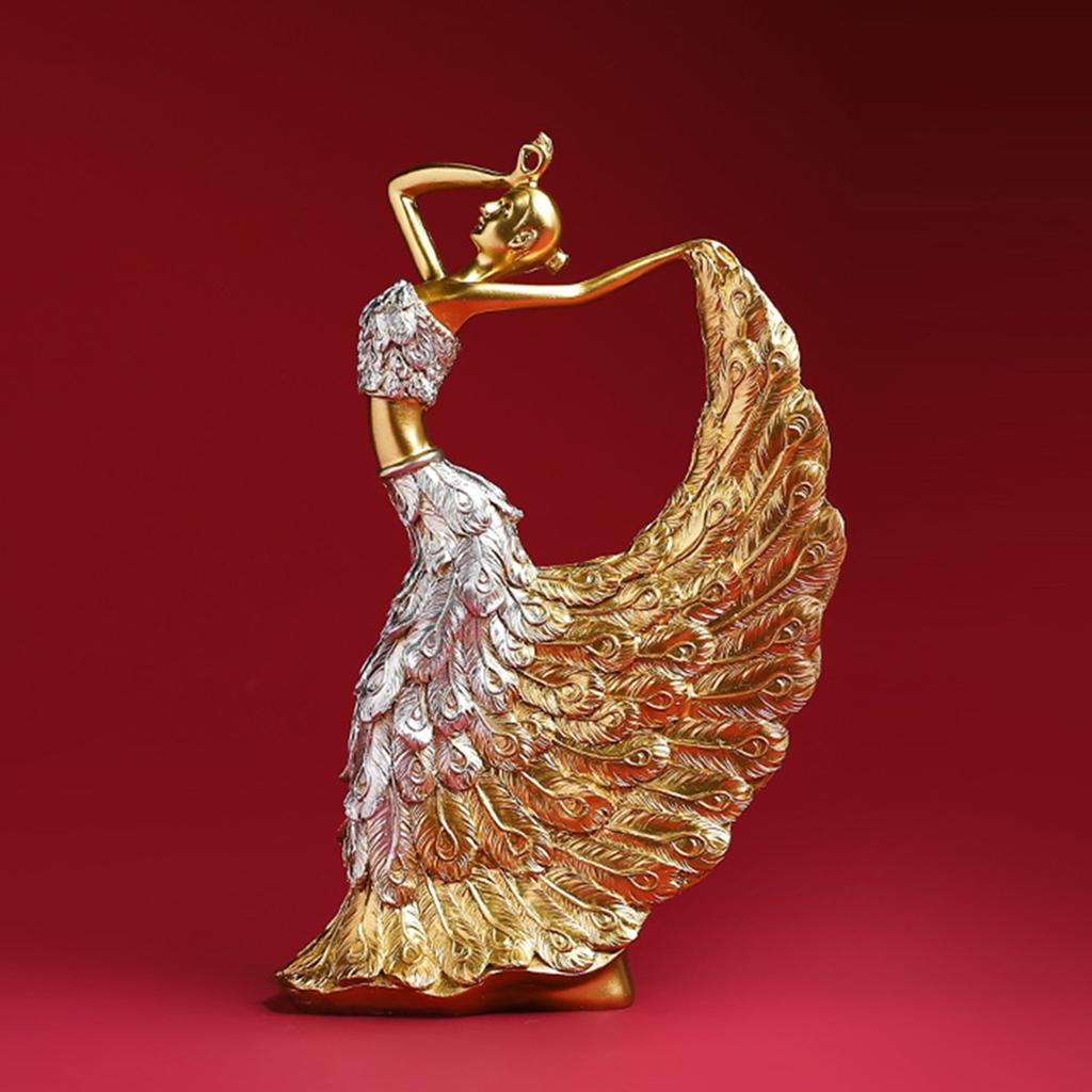 Peacock Dancer Figurine for Home Decoration