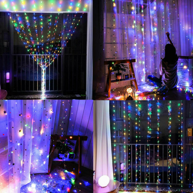 100PCS 300 LED Curtain Fairy Lights