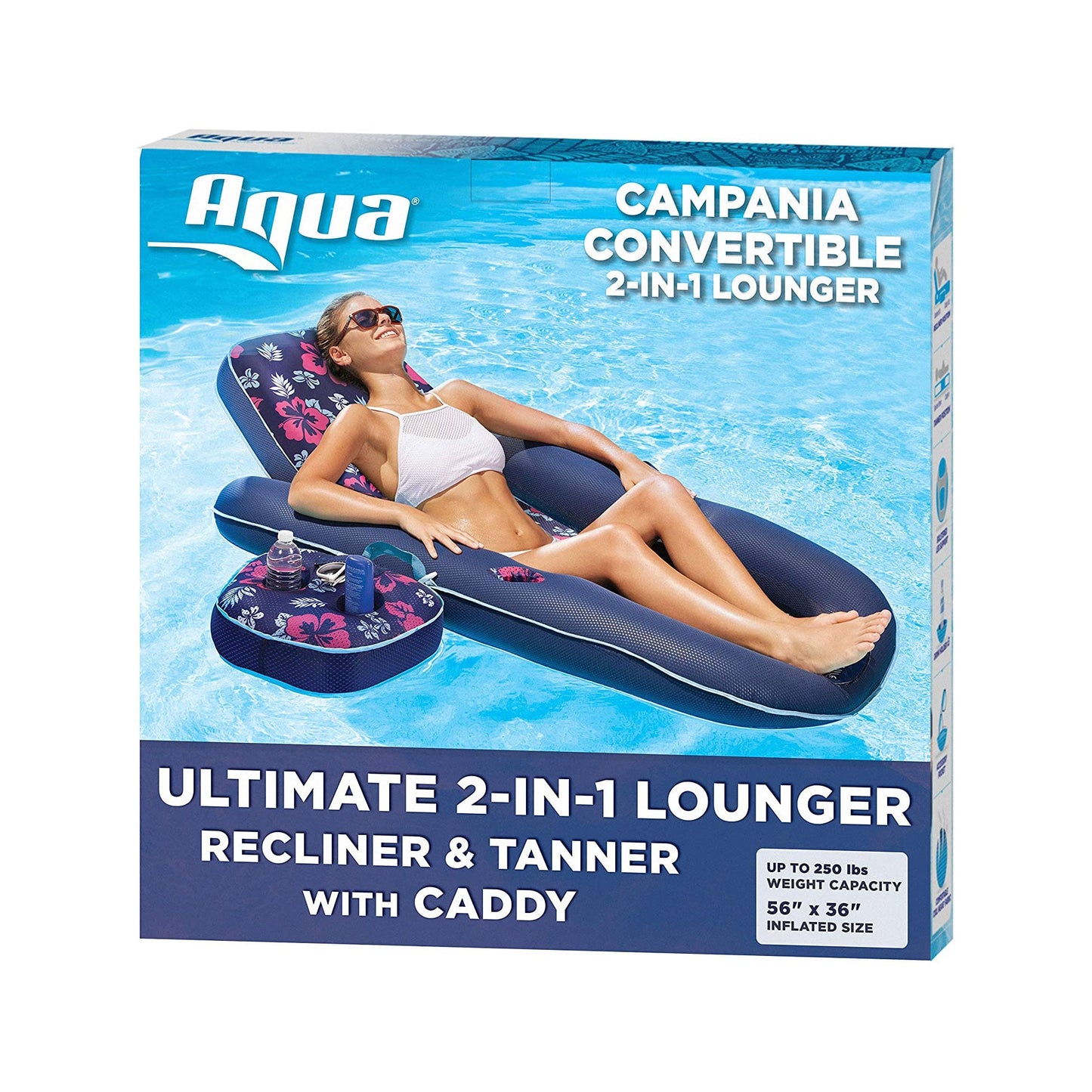 2 in 1 Convertible Water Lounger Pool Inflatable