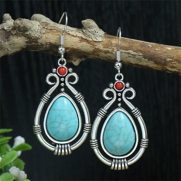 14 Pairs Bohemian Hollow Earrings Retro Dangle Earrings Boho Hoop Earrings Set for Women Girls