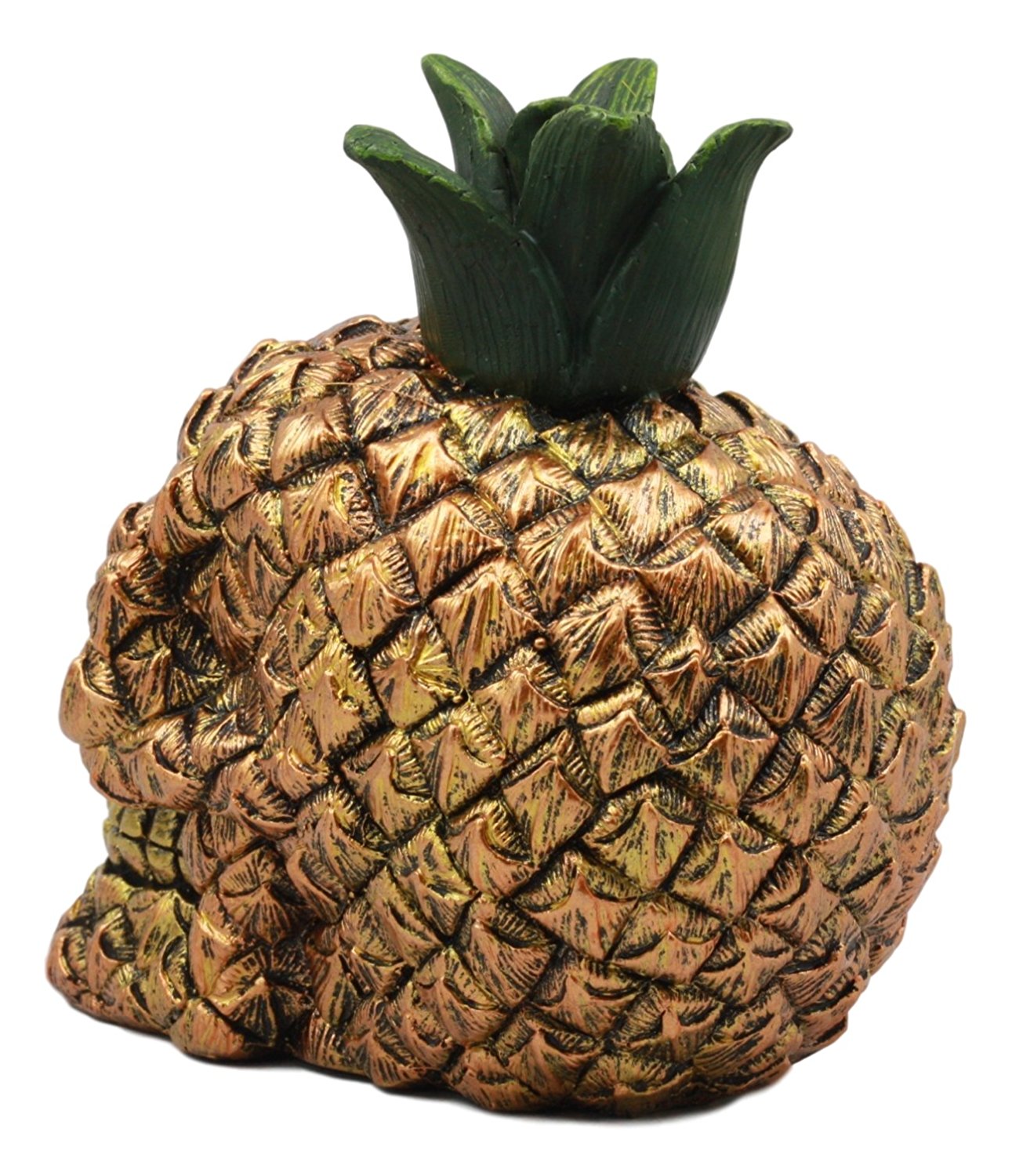 6" Hawaiian Tropical Pineapple Golden Skull Figurine