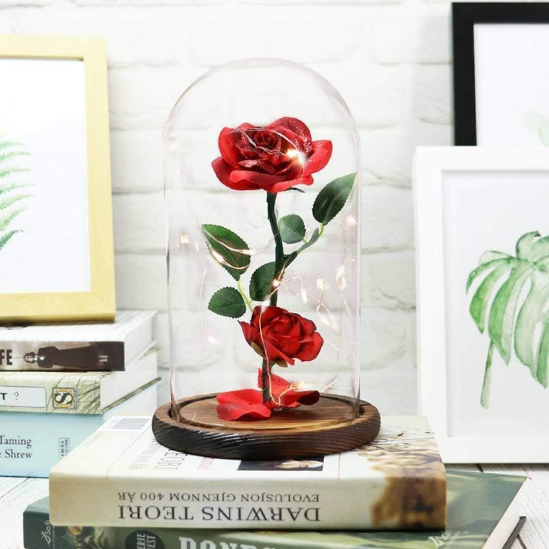 Valentine's Day Gifts for Her, Beauty and The Beast Rose Flowers, Unique Gift