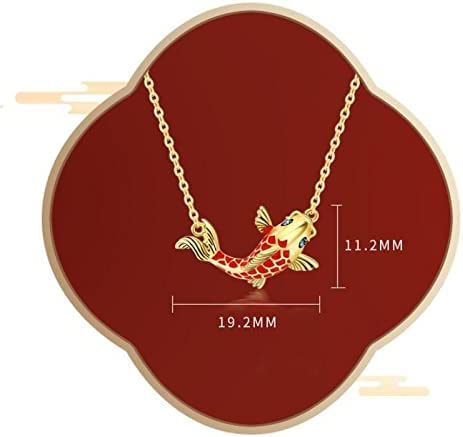 Dainty Goldfish Pendant Necklace Copper Koi Fish Lucky Necklace for Women Jewelry Gifts