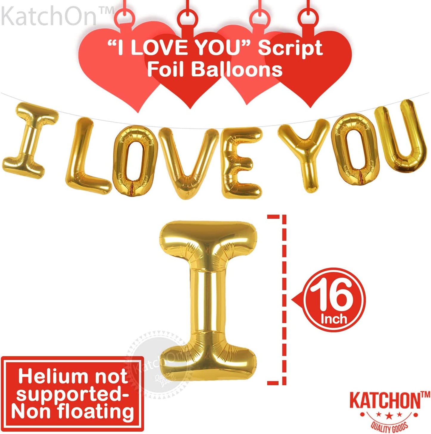 I Love You Balloons Decorations-Pack of 37 | Heart Balloons for Proposal Decor