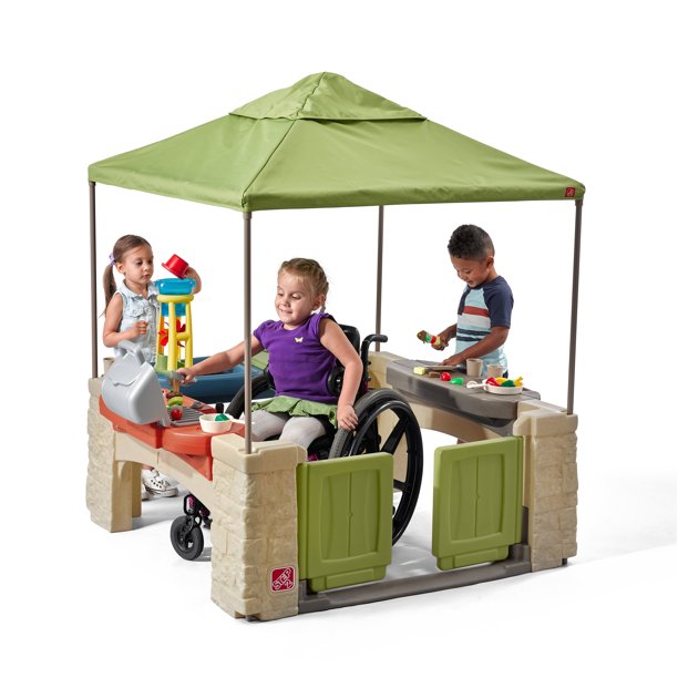 Step2 All-Around Playtime Patio with Canopy with 16 Play Accessories