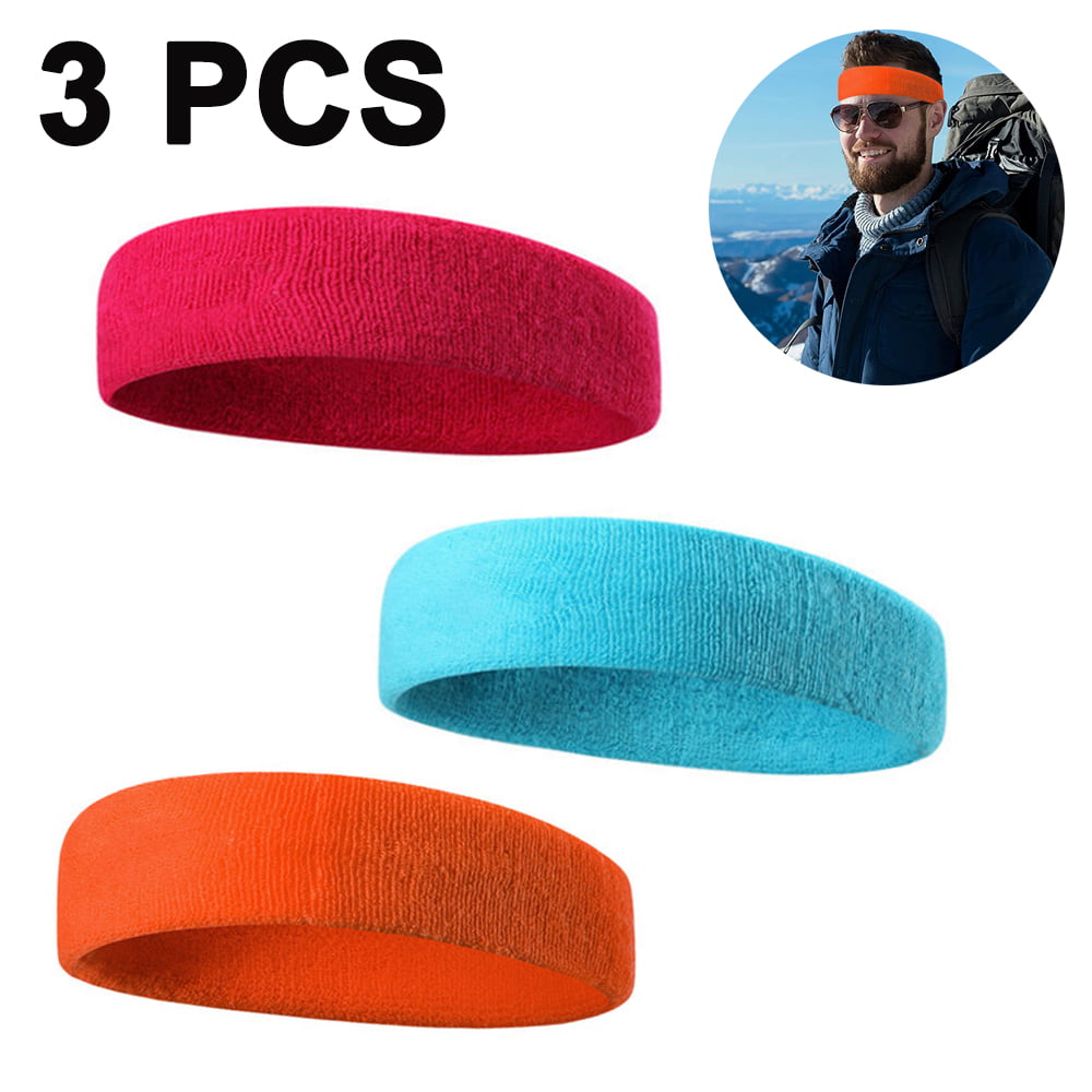 Sweatbands Headbands for Men & Women -3 Packs