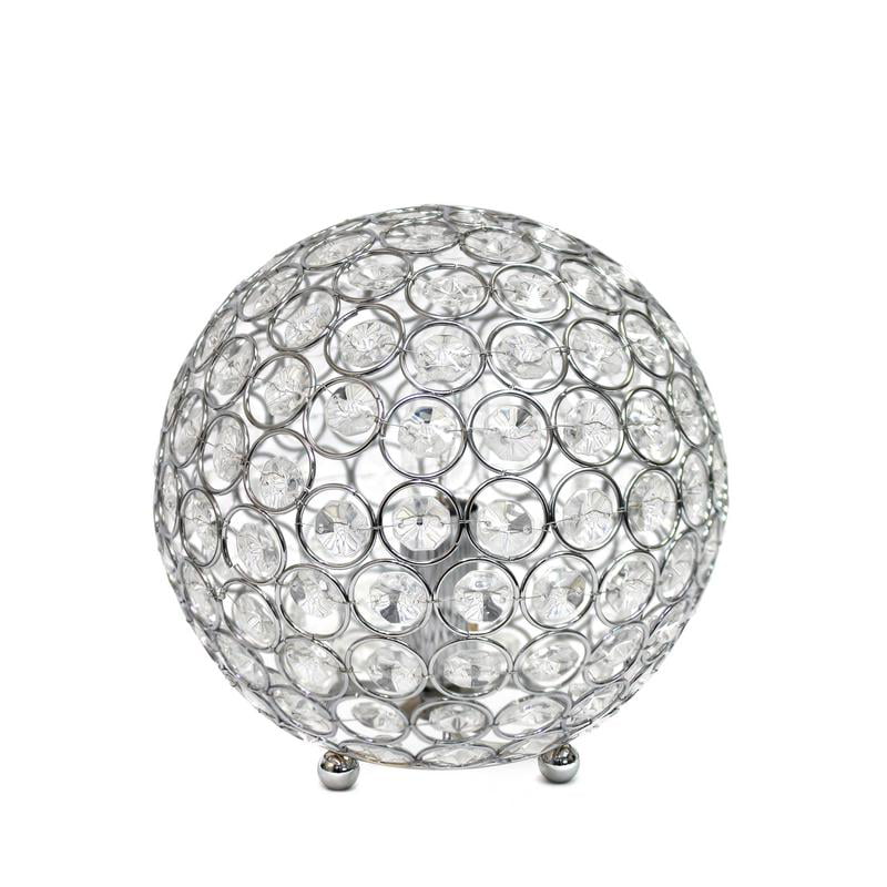 Elegant Designs Elipse 8 Inch Crystal Ball Sequin Table Lamp