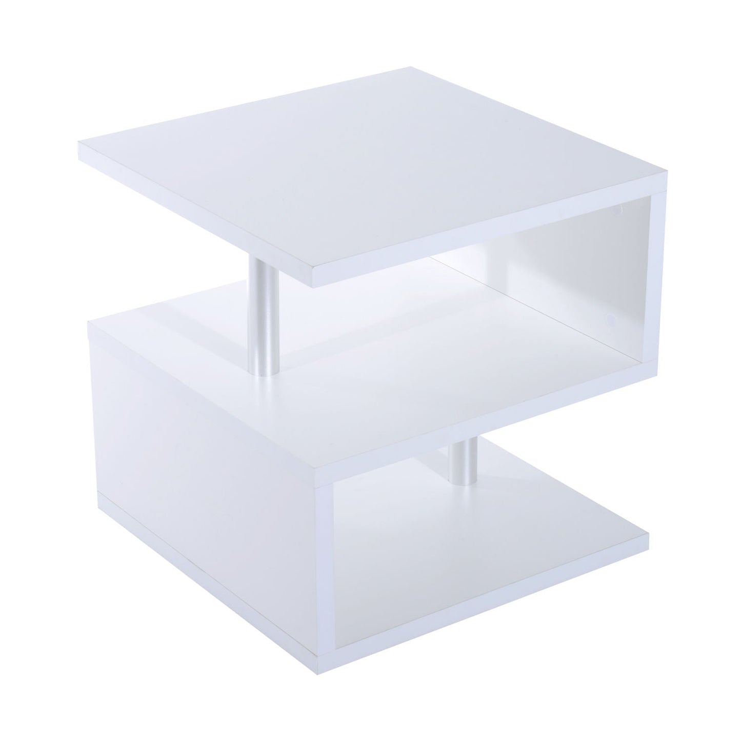 20" Modern Design S-Shaped Multi Level End Table