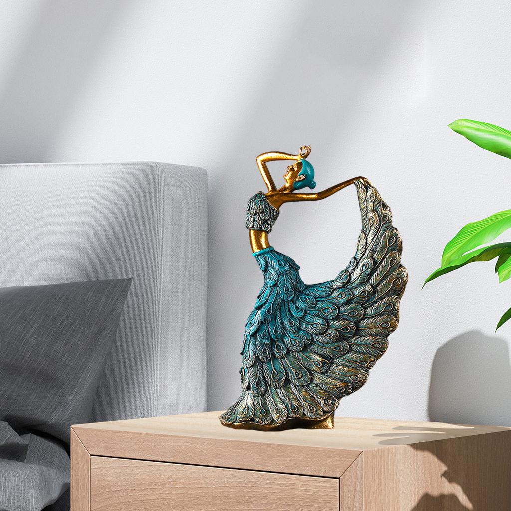 Peacock Dancer Figurine for Home Decoration