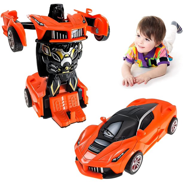 Transforming Toys Cars Robot Toys Gift for Kids Boys Girls - Orange