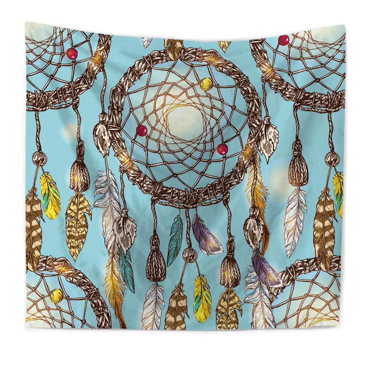 59x51" Colorful Dream Catcher Feather Printed Wall Decor