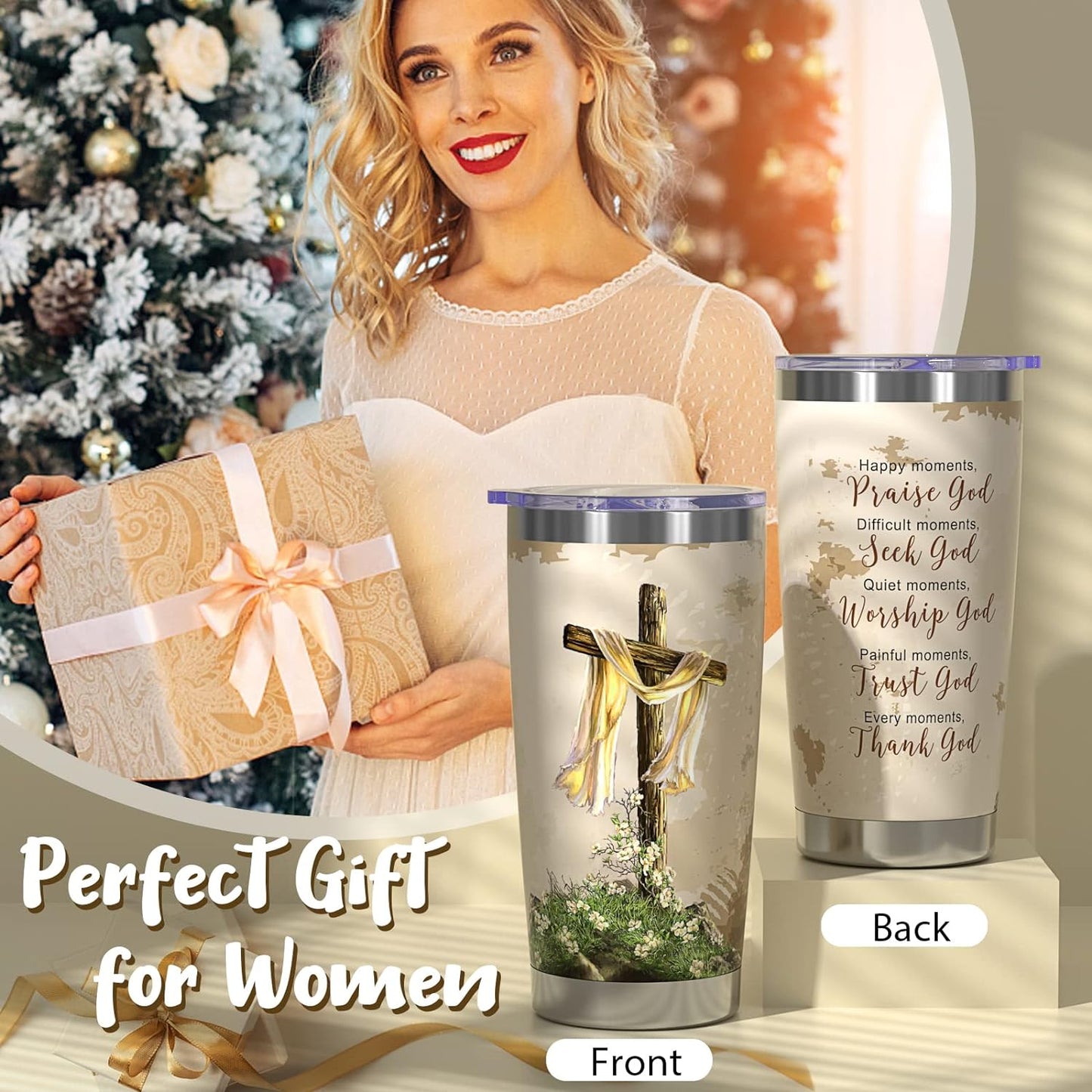 Christian Gifts for Women Men,Religious Gifts for Women Bible Verse Gift Spiritual Gifts for Women Inspirational Tumbler Gift Scripture Gifts,Birthday Gifts for Women Mom Sister Friend Christmas Gifts
