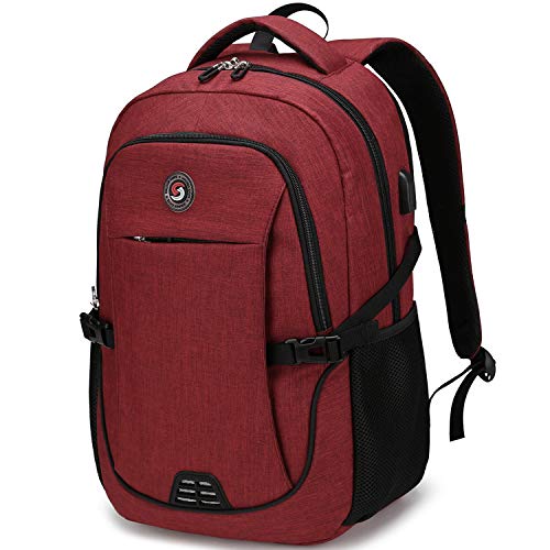 Anti Theft Laptop/Travel Backpacks Bookbag w/ USB Charging Port Fits 15.6 Inch Laptop