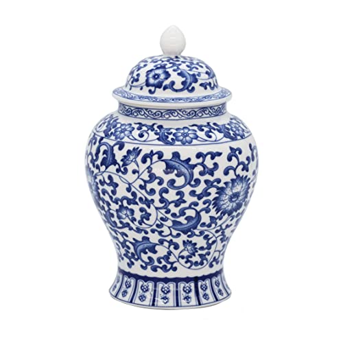 Blue  & White Porcelain Plum Blossom Ginger Jar