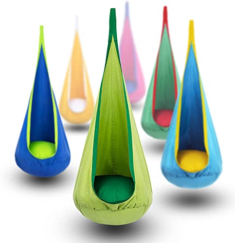 Hanging Hammock Chair with Inflatable Pillow- Max 176 LBs