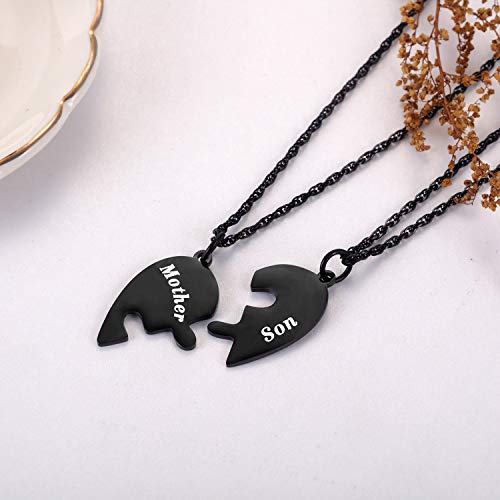 Mother & Son Heart Matching Necklace Set for 2