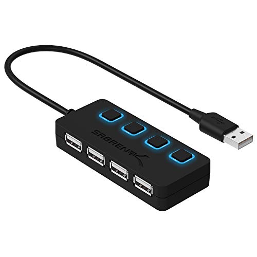 4-Port USB 2.0 Data Hub w/ Individual LED