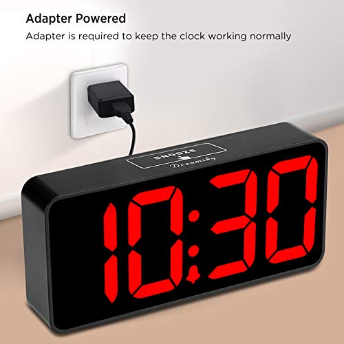 Large Digital Alarm Clock for Visually Impaired - 8.9 Inches Adjustable Alarm Volume