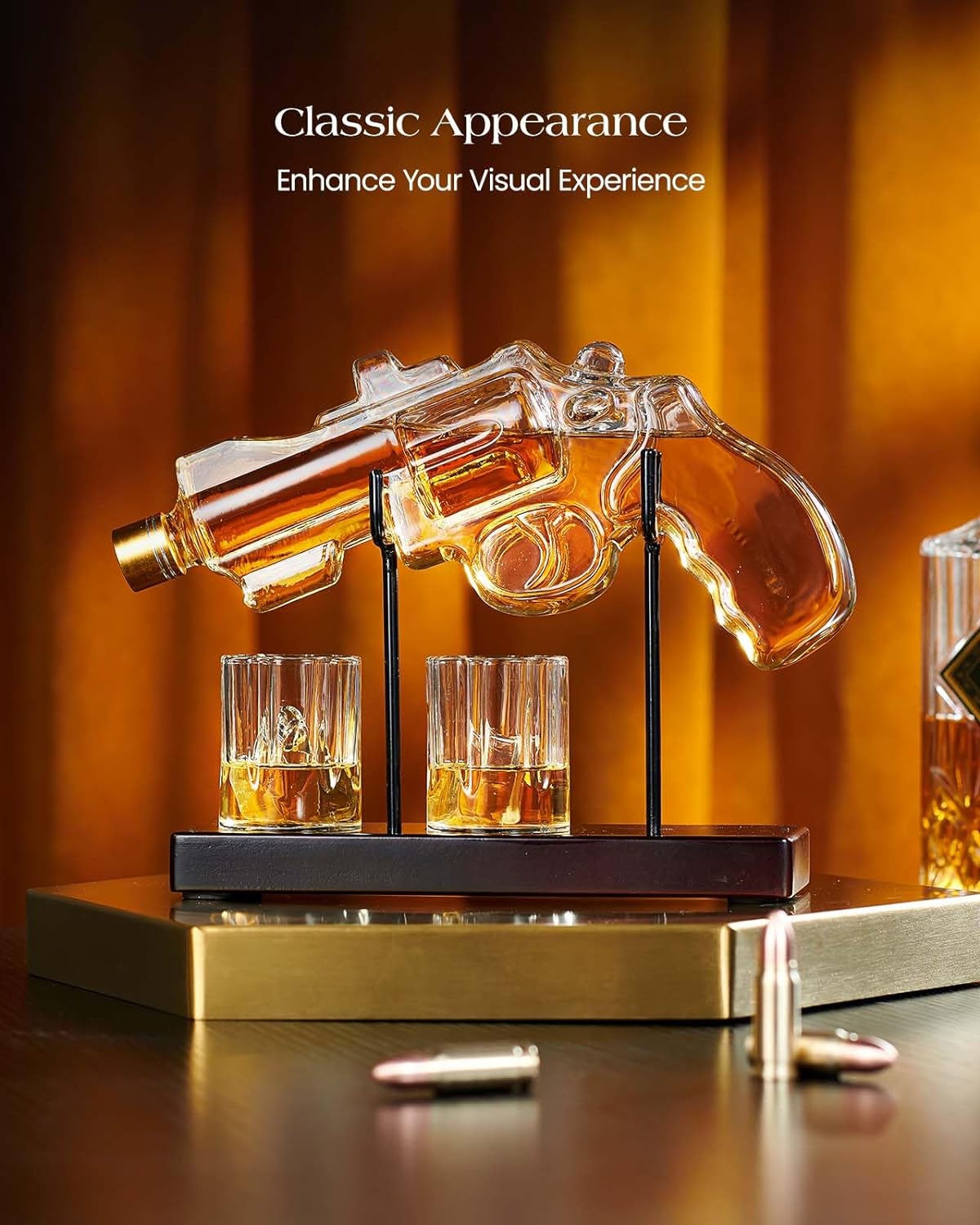 Gifts for Men Dad, Kollea 9 Oz Whiskey Decanter Set with 2 Oz Glasses, Unique Dad Christmas Birthday Gift Ideas from Daughter Son, Funny Housewarming Present, Cool Liquor Dispenser for Home Bar