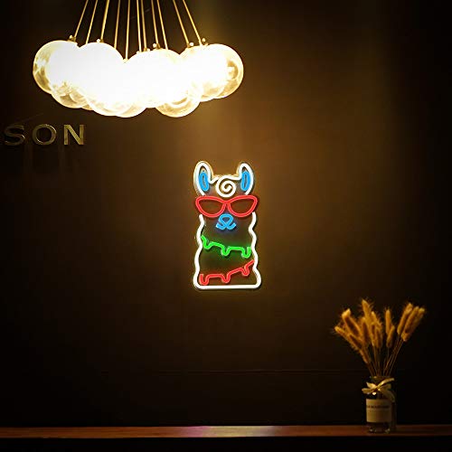 LED Alpaca Neon Light Wall Decoration USB Operated