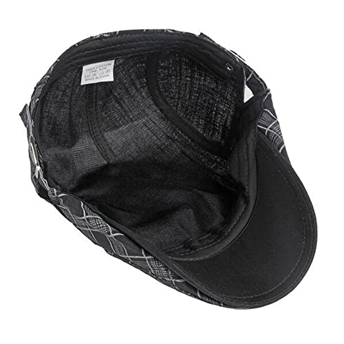 Mens Newsboy Hat Adjustable Breathable