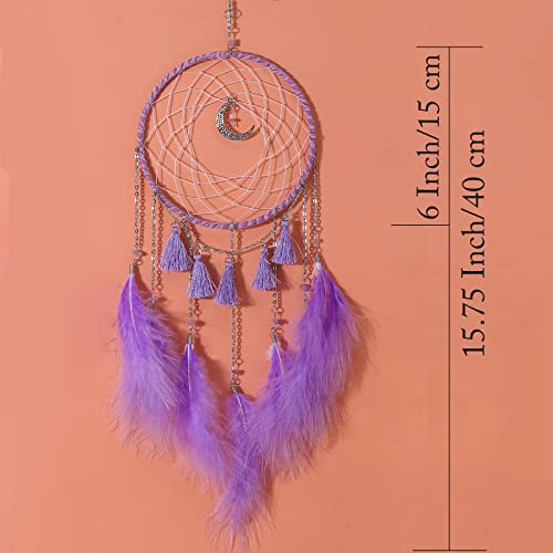 Dream Catcher Boho Sun Dream Catcher Peacock Green Feathers with Handmade Pearl and Wooden Beads,