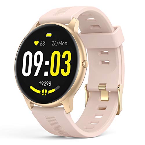 Smartwatch for Android& iOS Phones IP68 Waterproof Activity Tracker w/ Full Touch Color Screen