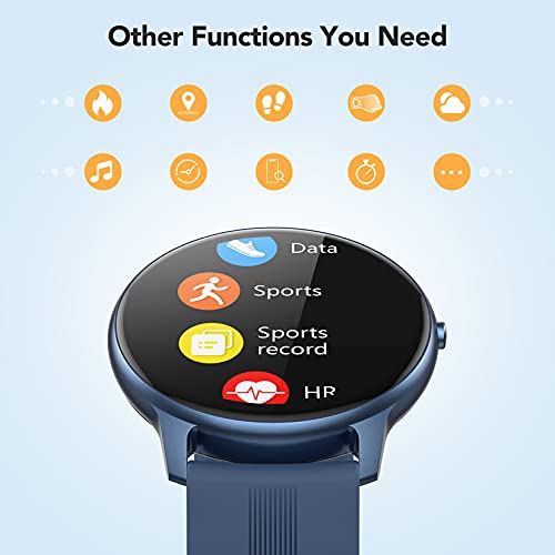 Smartwatch for Android& iOS Phones IP68 Waterproof Activity Tracker w/ Full Touch Color Screen