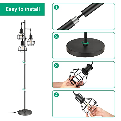 Standing Lamp w/ 3 Adjustable Heads