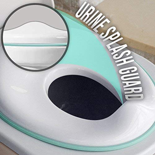 Potty Training Seat for Boys & Girls, Fits Round & Oval Toilets, Non-Slip w/ Splash Guard